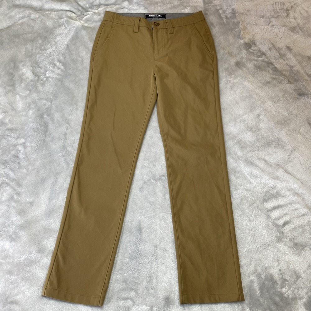 O'Neill Hybrid Hyperdry Chino Skater Pants Men 28‎ Tan Lightweight Straight Leg